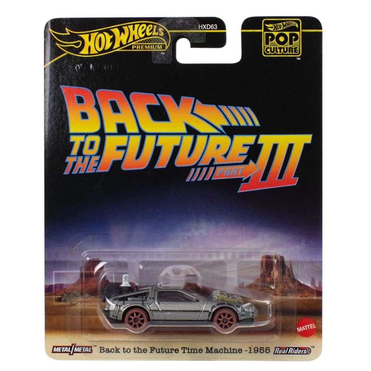 HOT WHEELS - Hot Wheels Premium Back To The Future Time Machine 1955 DeLorean DMC12 Volver Al Futuro plata