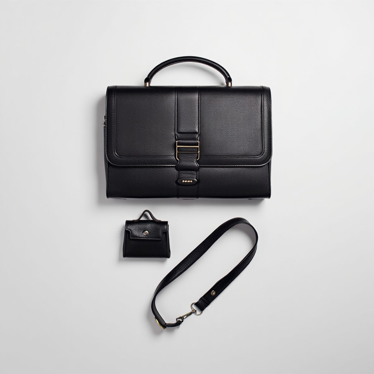 CHINA GLAZE - CARTERA SIENA BLACK - MINI POUCH