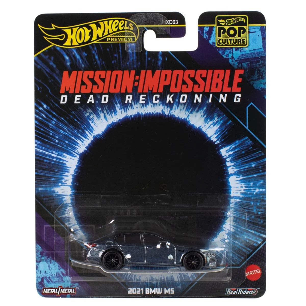 HOT WHEELS - Hot Wheels Premium Mission Impossible Dead Reckoning 2021 BMW M5 negro metálico Primera Edición