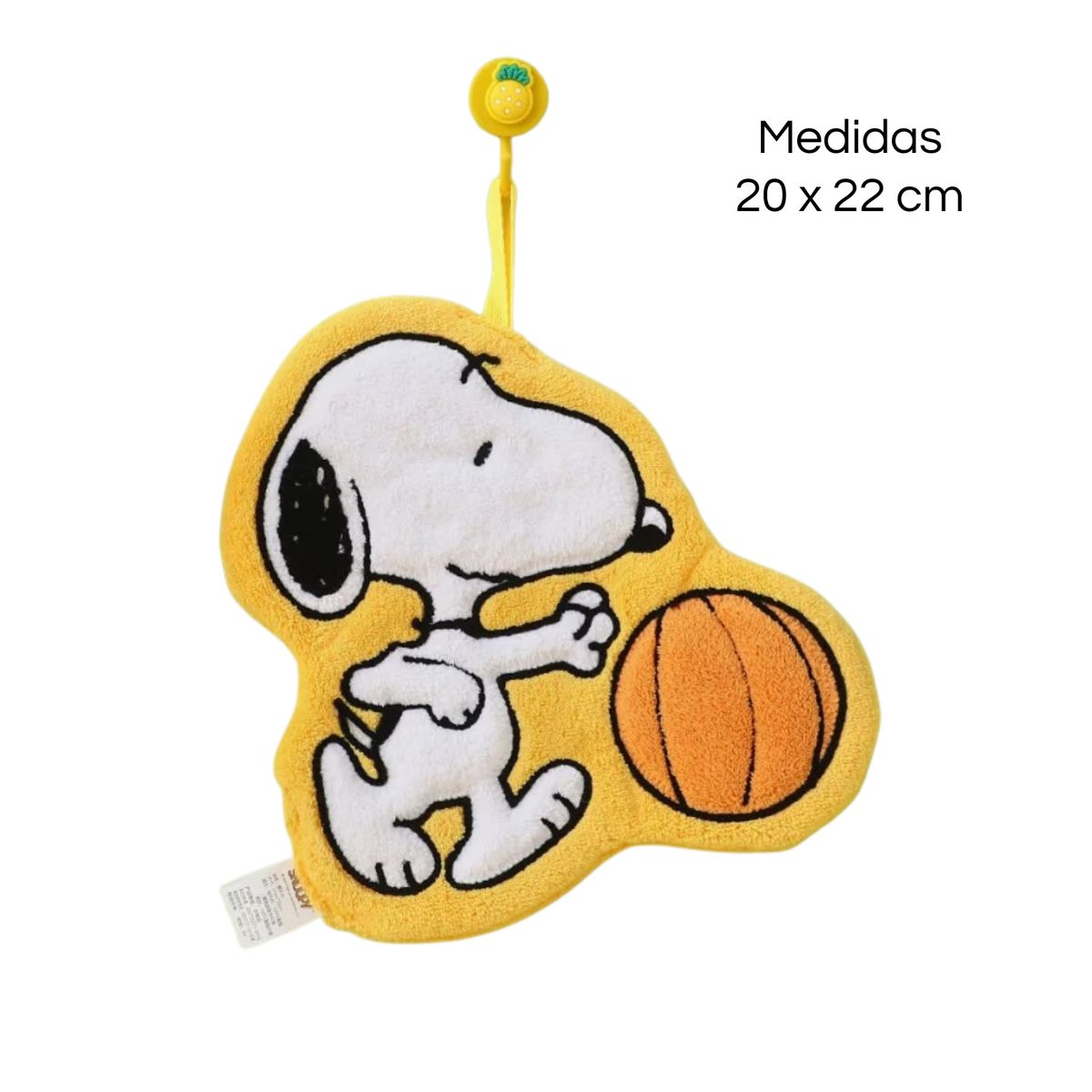 SNOOPY - Toalla seca manos Snoopy deportivo Baloncesto