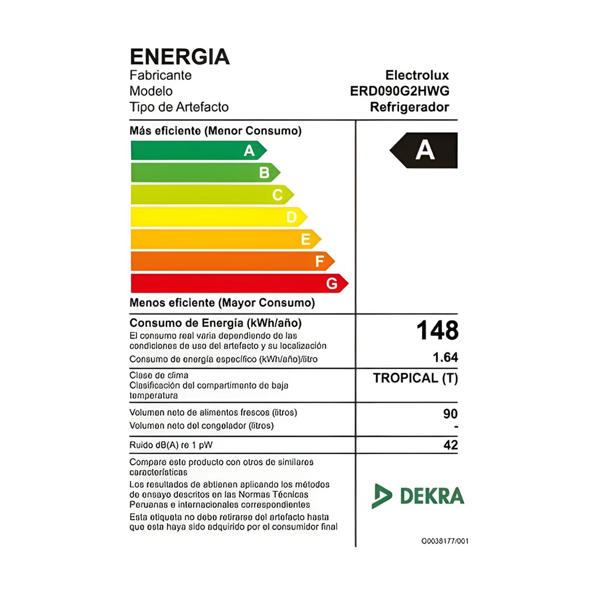 ELECTROLUX - Frigobar Electrolux ERD090G2HWG
