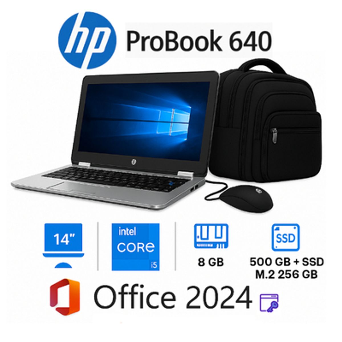 HP - HP ProBook 640 Intel Core I5, 8GB RAM  SSD de 500GB+Office 2024PP