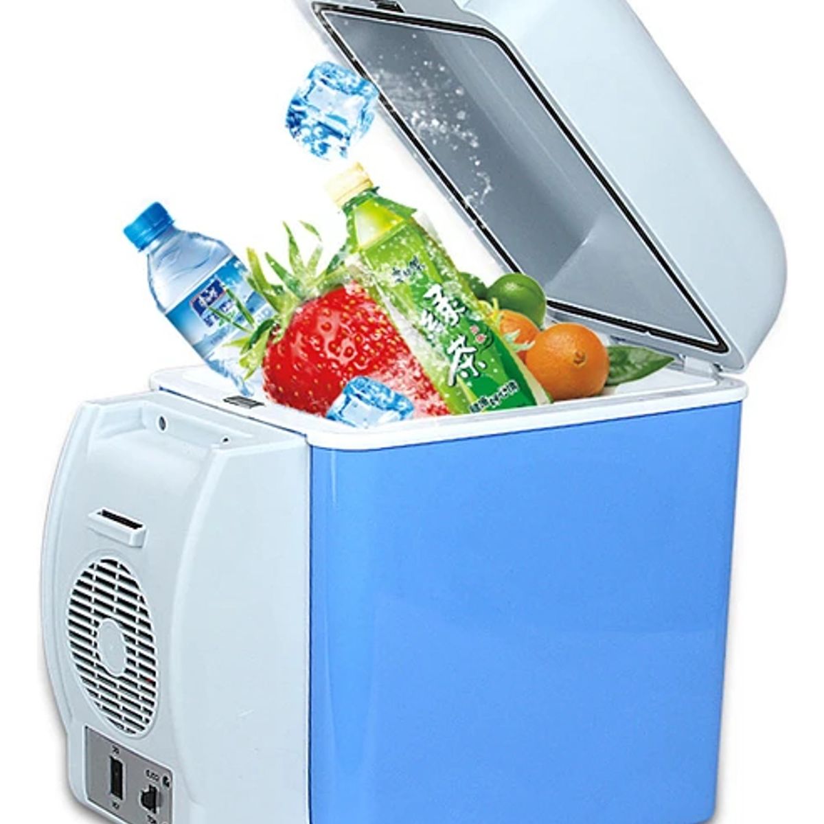 PREMIUM - Cooler Para Auto 75lt Calentador Y Refrigerador Portatil - Azul Acero