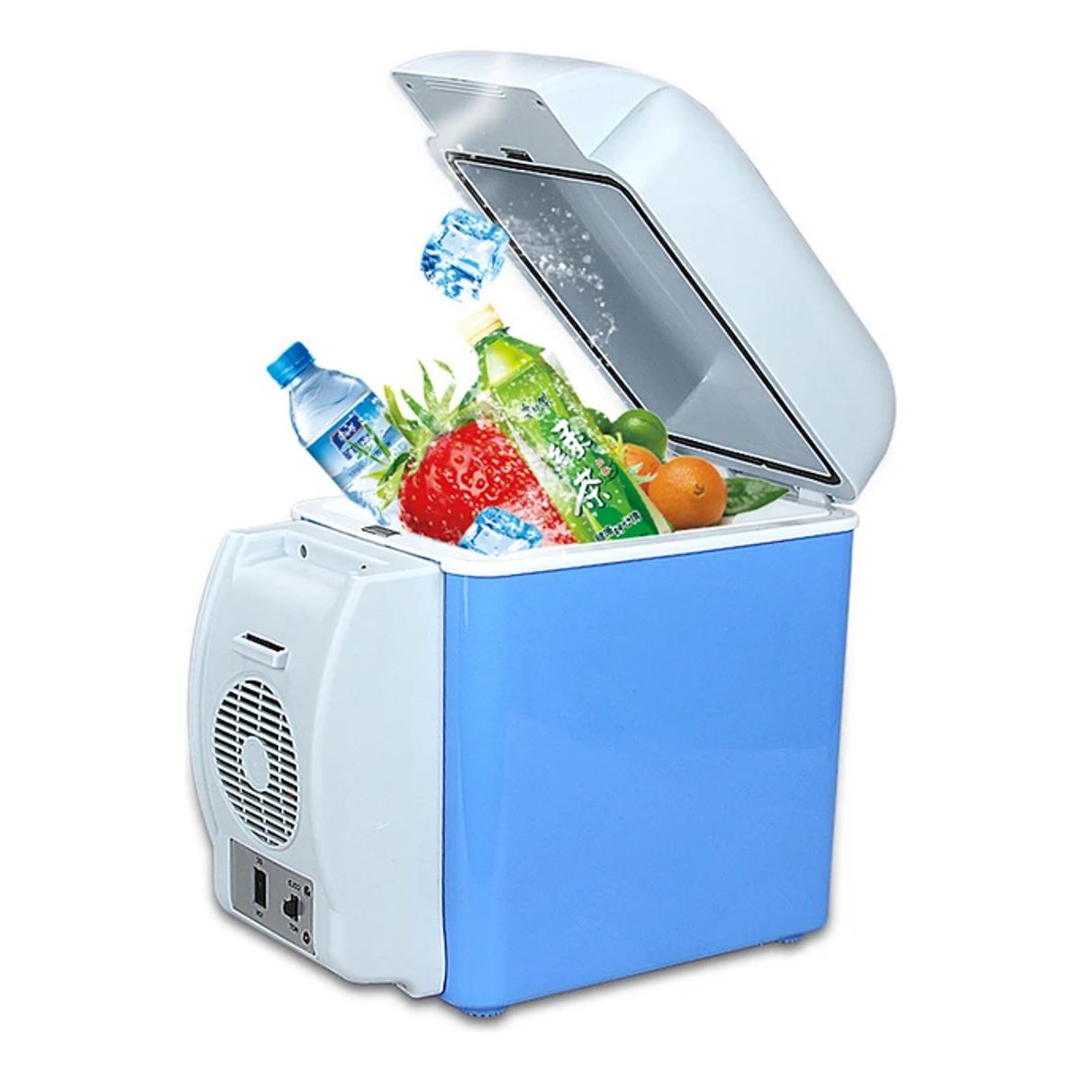 PREMIUM - Cooler Para Auto 75lt Calentador Y Refrigerador Portatil - Azul Acero