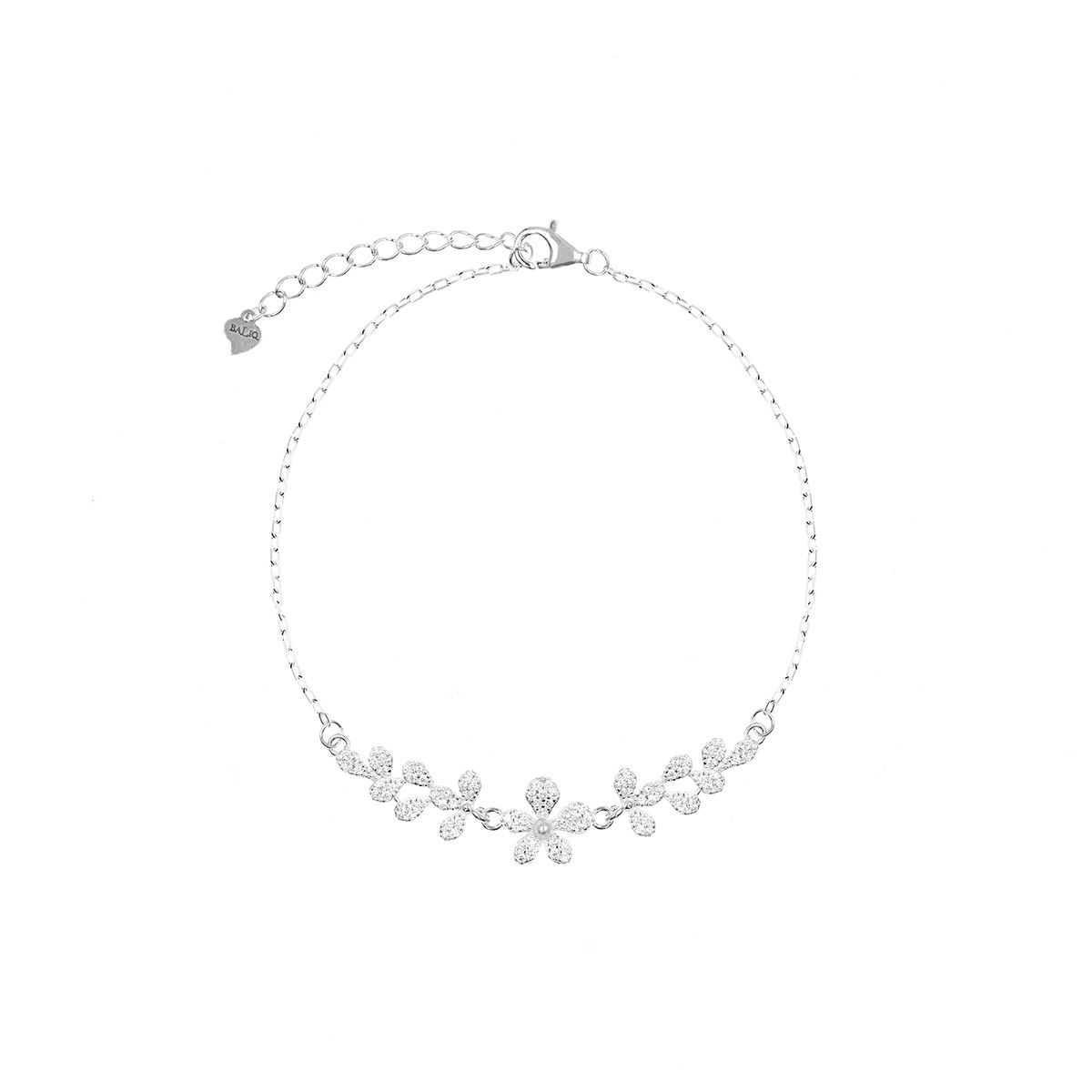 BALIQ - Pulsera Flores Plata 925