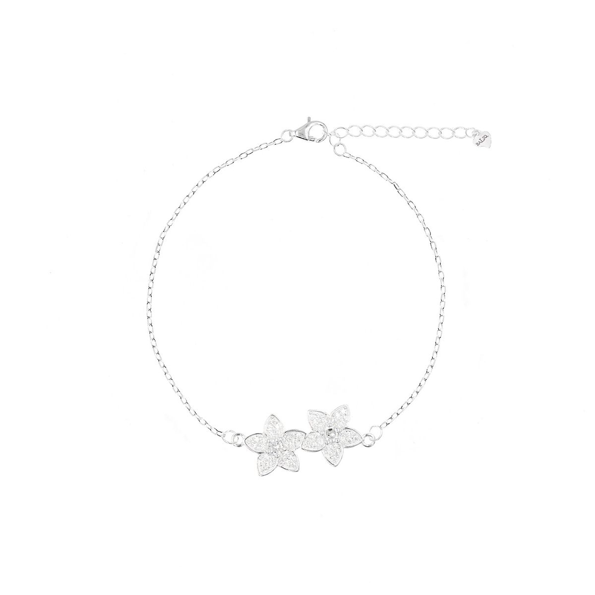 BALIQ - Pulsera Amor Floral Plata 925