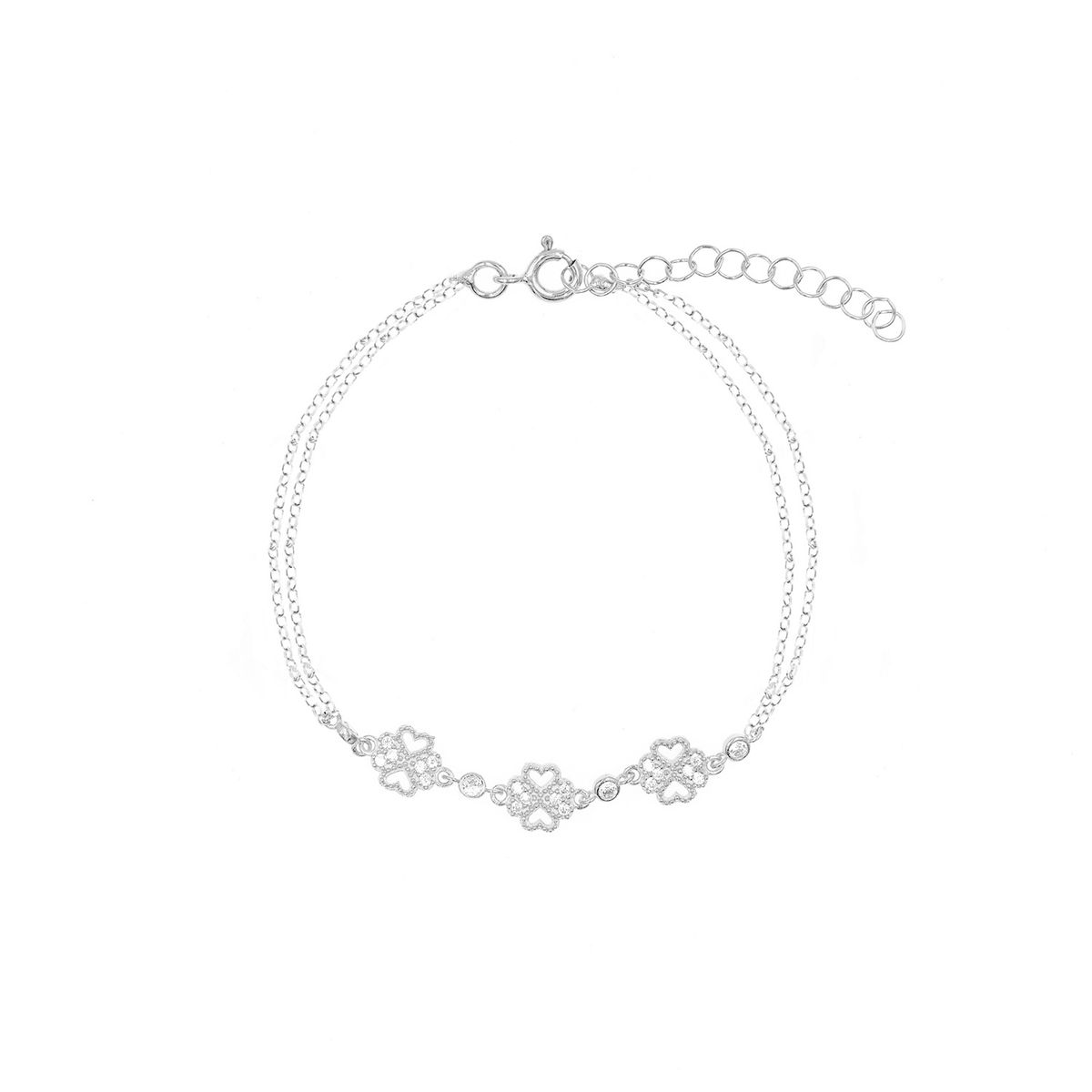 BALIQ - Pulsera 2 Corazones Plata 925