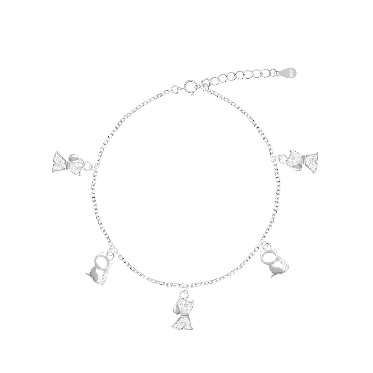 BALIQ - Tobillera Dijes Plata 925