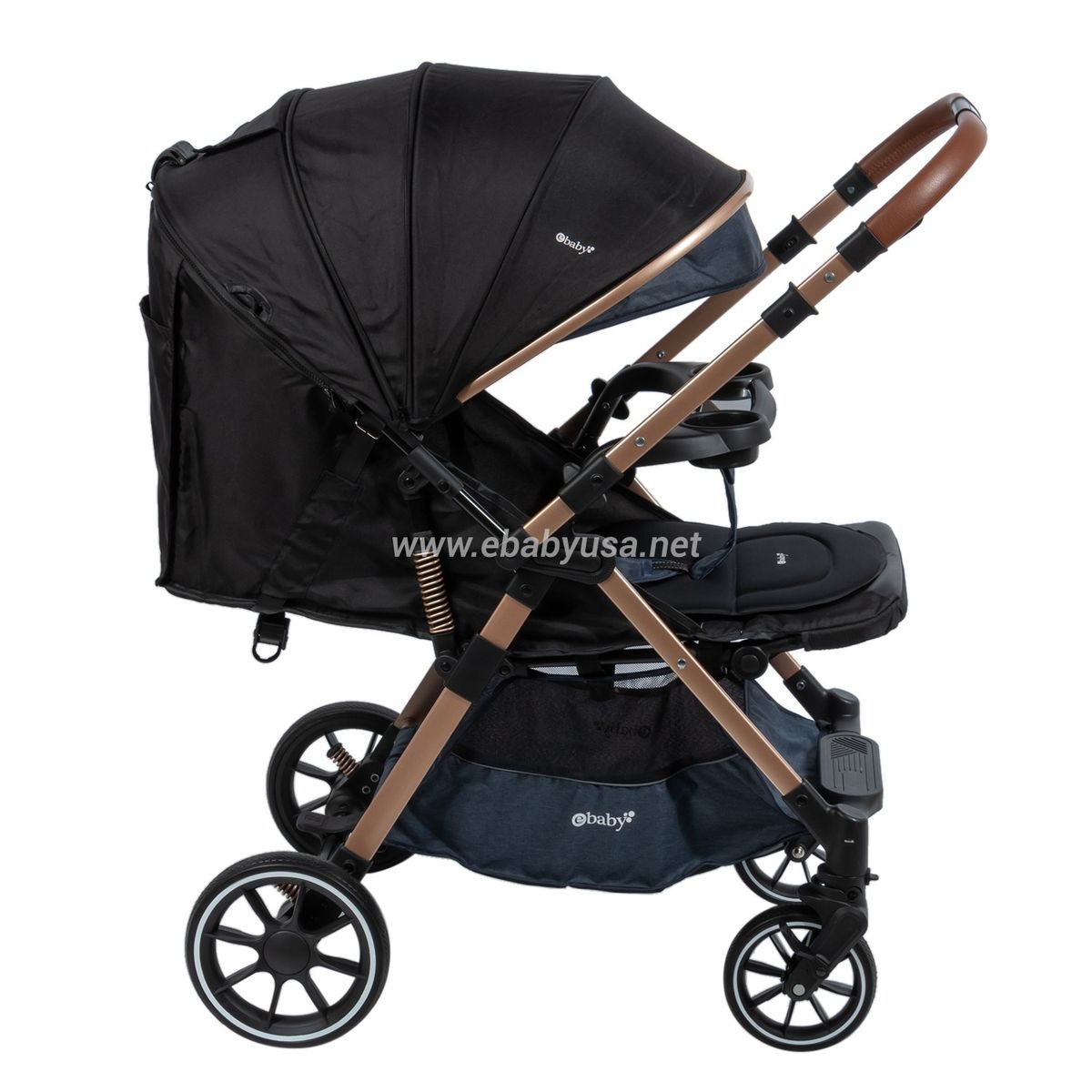 EBABY - Nuevo Coche Mango Reversible Ebaby Min -Rosado