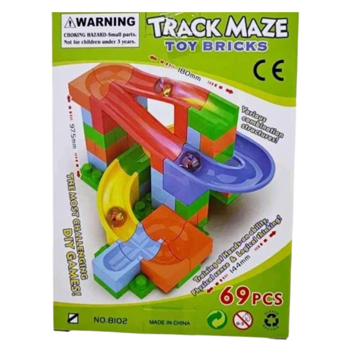 GENERICO - PISTAS DE CANICAS VARIAS PIEZAS CIRCUITO DE CANICAS DE 70 PIEZAS