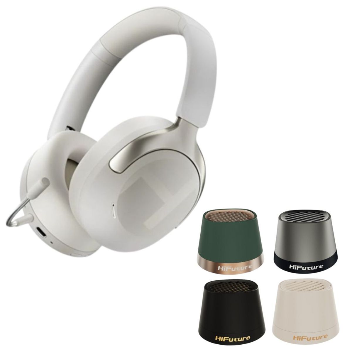 HAYLOU - Combo Haylou S40 Blanco+ Hifuture Parlante Mega S