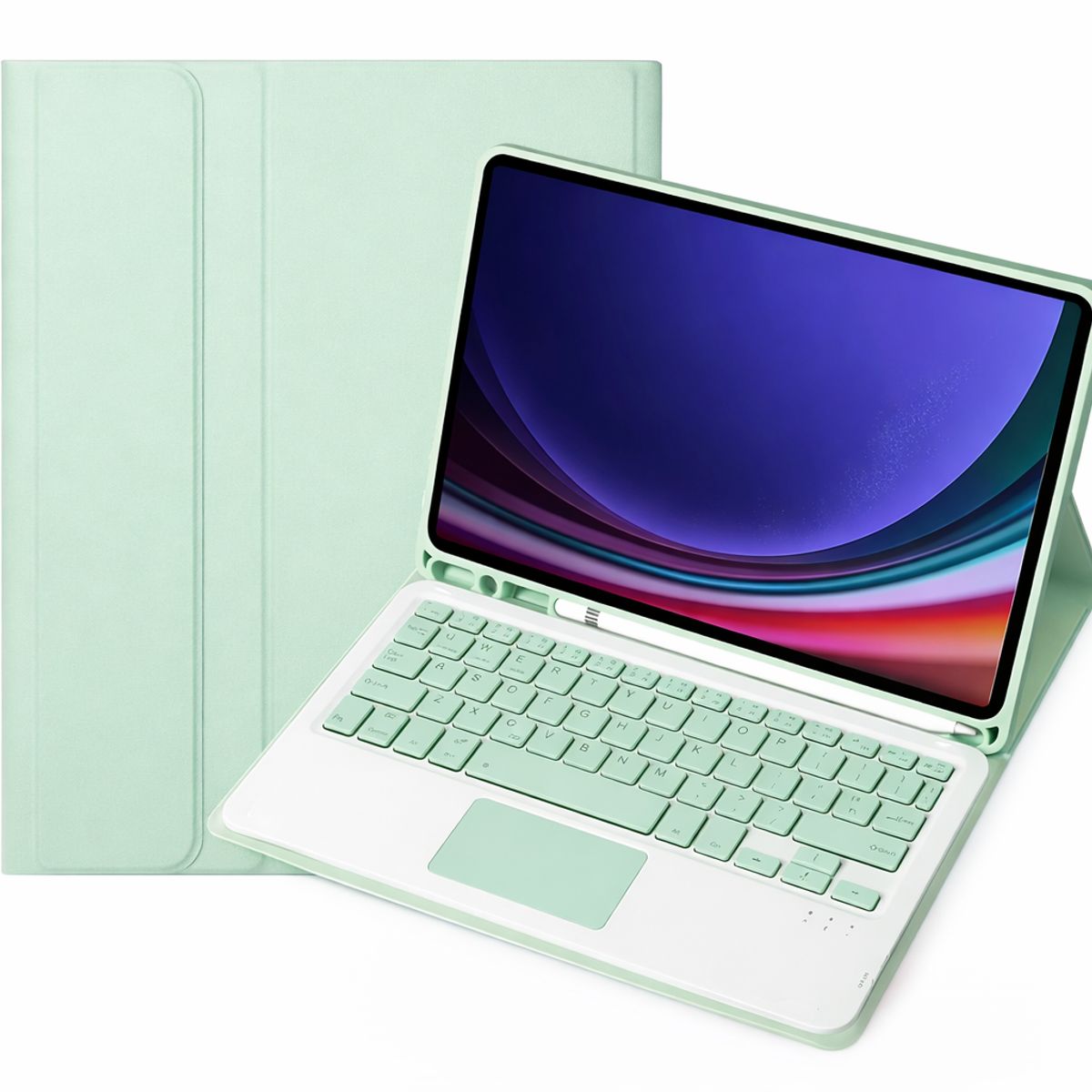 GENERICO - FUNDA CON TECLADO SAMSUNG TAB S8 PLUS VERDE ACQUA