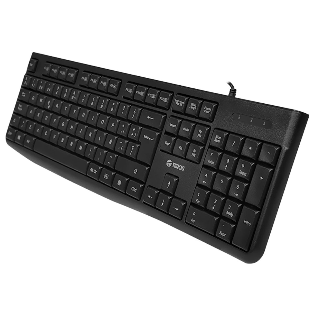 TEROS - Teclado estándar TEROS TE-4067S USB 20 negro