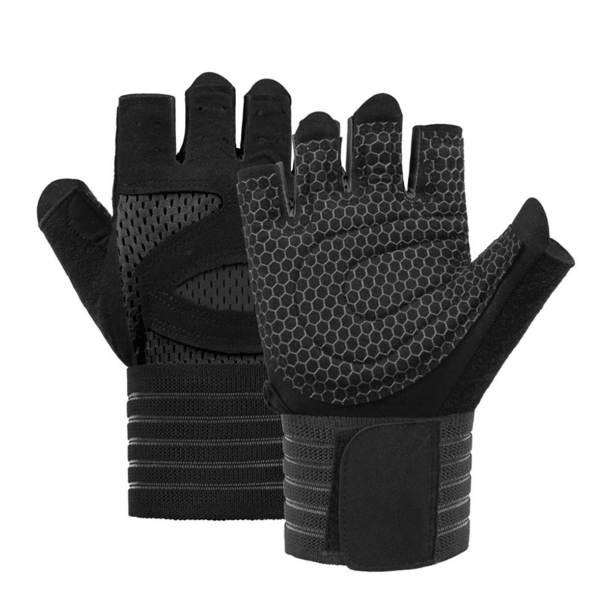 GENERICO - Guantes Deportivos Con Muñequera Soporte Elite Para Gimnasio