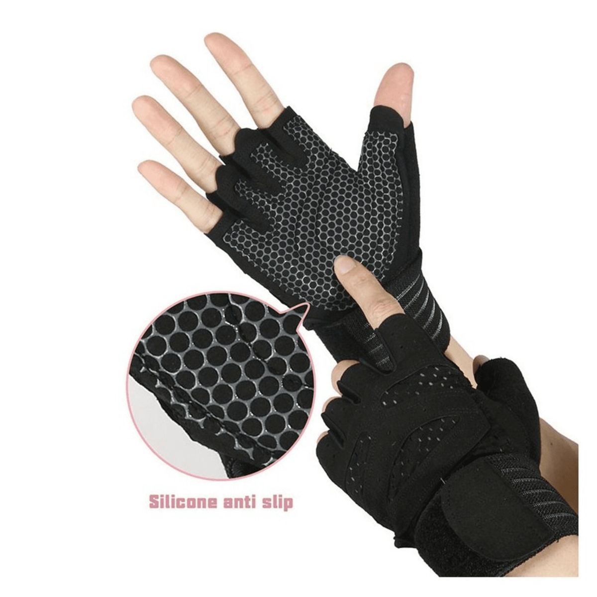 GENERICO - Guantes Deportivos Con Muñequera Soporte Elite Para Gimnasio