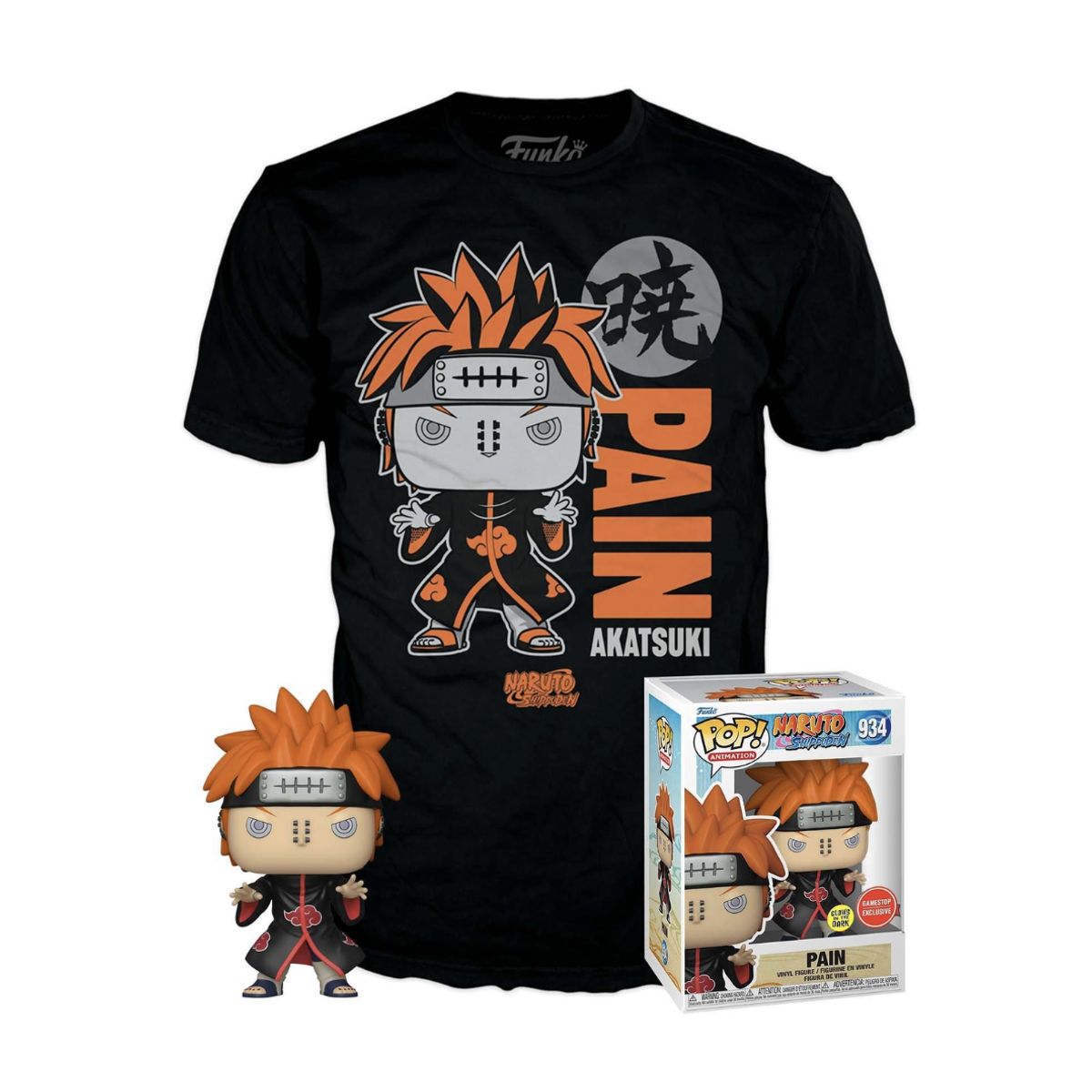 FUNKO - Pain Box Polo + Funko Pop Exclusivo Talla M  Naruto