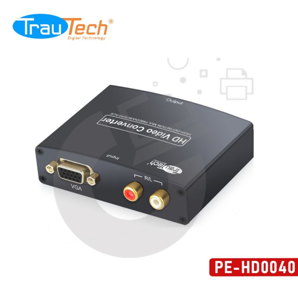 GENERICO - PE-HD0040  /CONVERSOR DE VGA + AUDIO RCA A HDMI DE