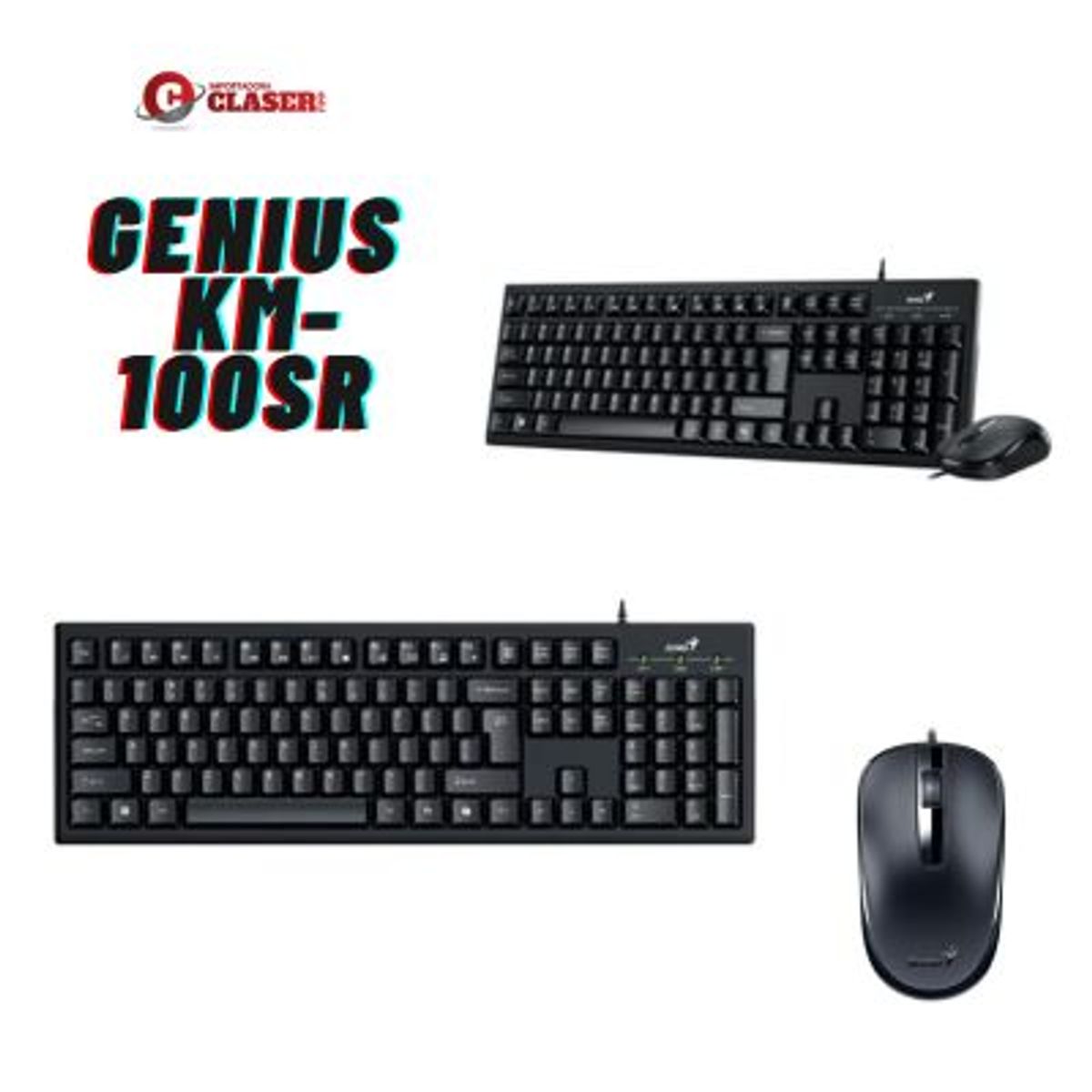 GENIUS - TECLADO GENIUS + MOUSE KM-100SE AI COPILOT USB SP BLACK 31330009401