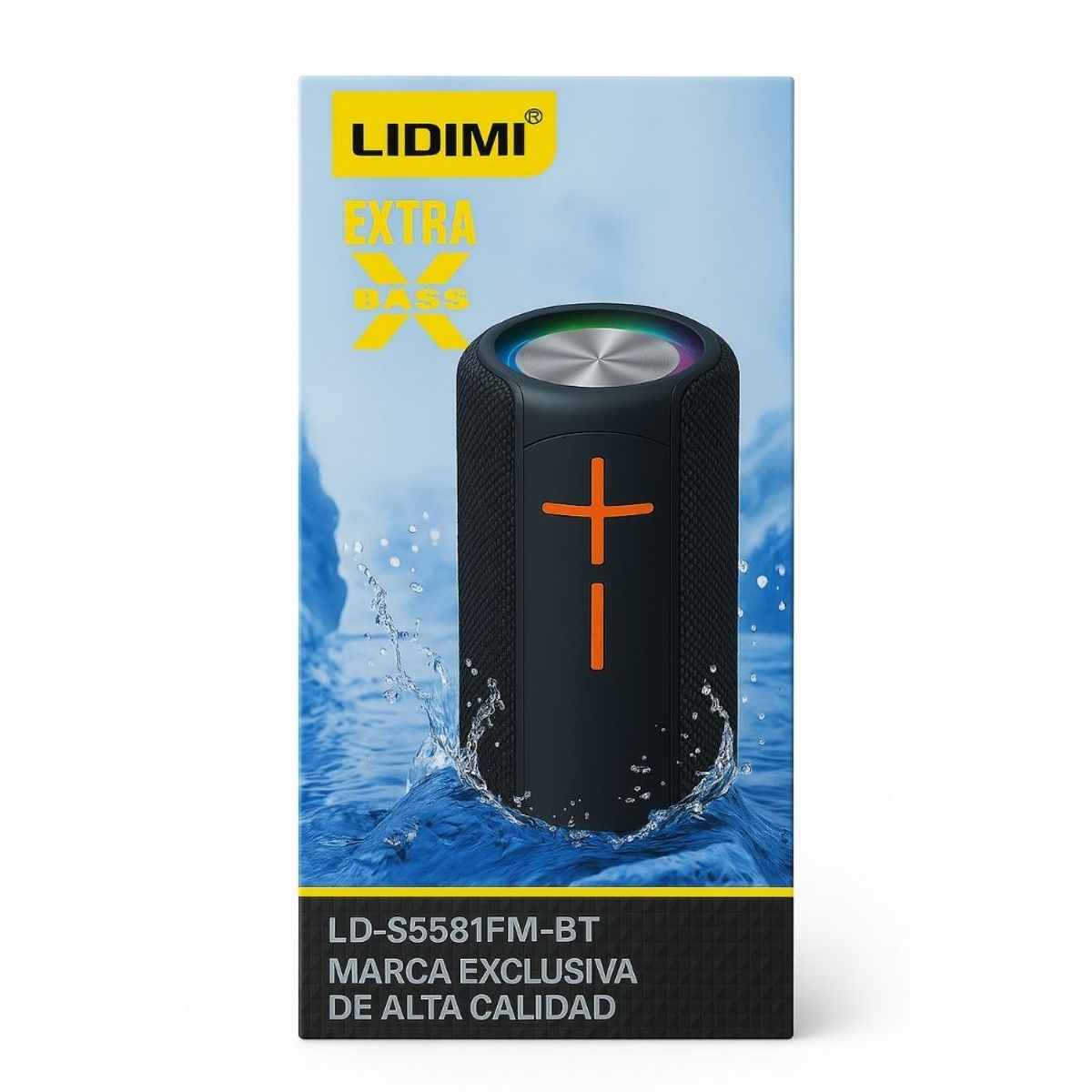LIDIMI - Parlante Bluetooth con Sonido Potente X-Bass Luces RGB Radio FM y Protección IPX6 LIDIMI LD-S5581