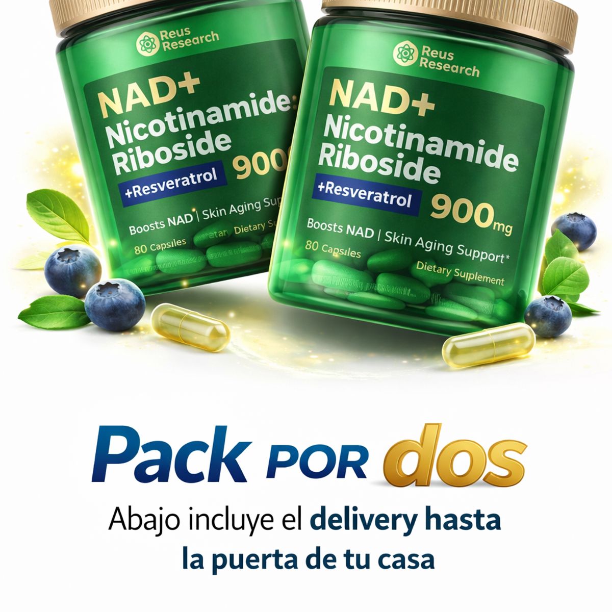 GENERICO - NAD I  Resveratrol I  Nicotinamide /  80 Caps / Premium