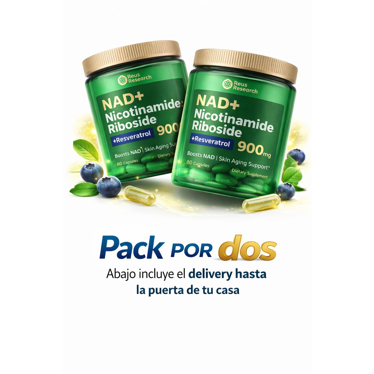 GENERICO - NAD I  Resveratrol I  Nicotinamide /  80 Caps / Premium