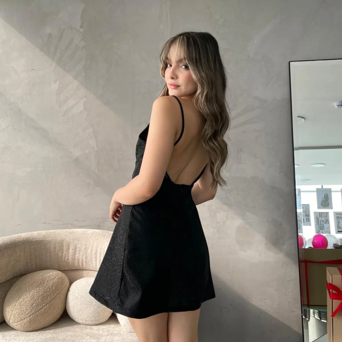 ALLEZ COLLECTION - VESTIDO BRUNELA CON BRILLO ELEGANTE CASUAL - MUJER