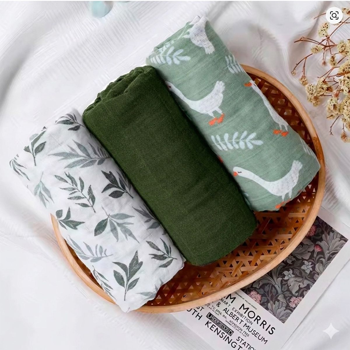 GENERICO - Manta Muselina para Bebé 100% Algodón Pack x  3 Unidades