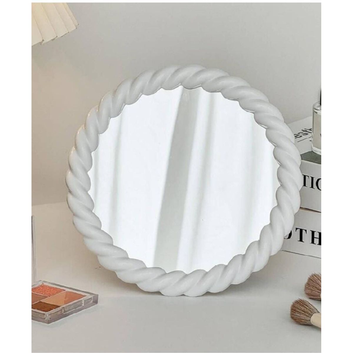 GENERICO - ESPEJO BLANCO REDONDO PEQUEÑO