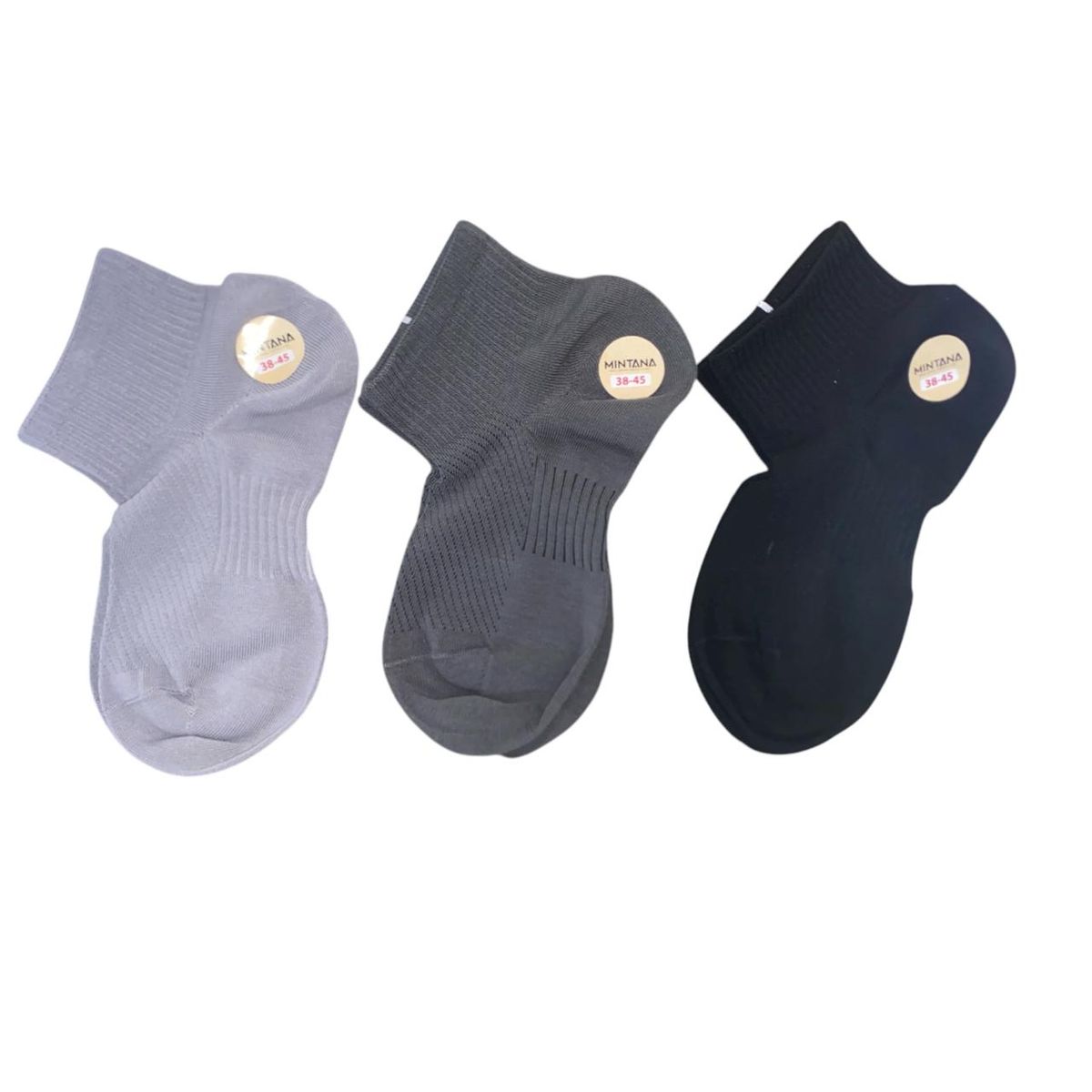 MINTANA - PACK 3 MEDIAS 100% SIN COSTURA  TOBILLERA HOMBRE MINTANA