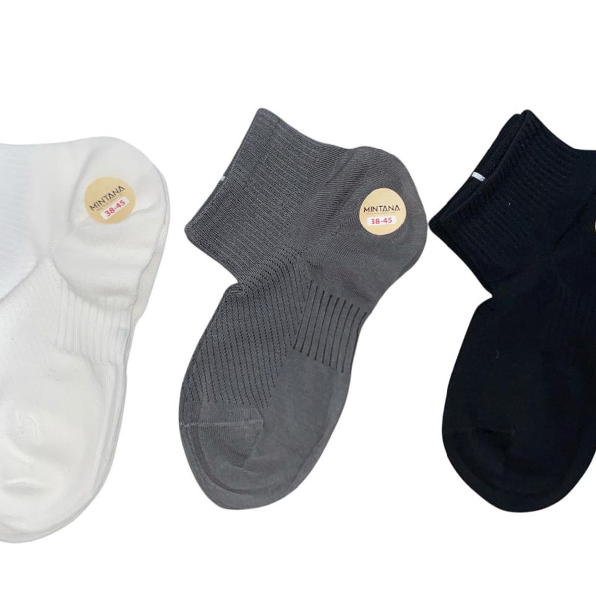 MINTANA - PACK 3 MEDIAS 100% SIN COSTURA  TOBILLERA HOMBRE MINTANA