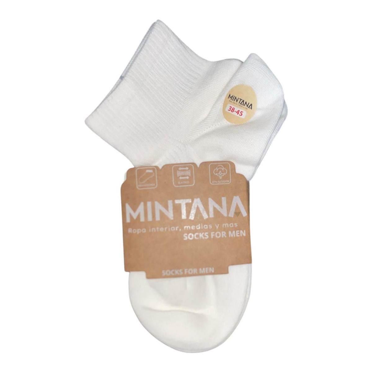 MINTANA - PACK 3 MEDIAS 100% SIN COSTURA  TOBILLERA HOMBRE MINTANA