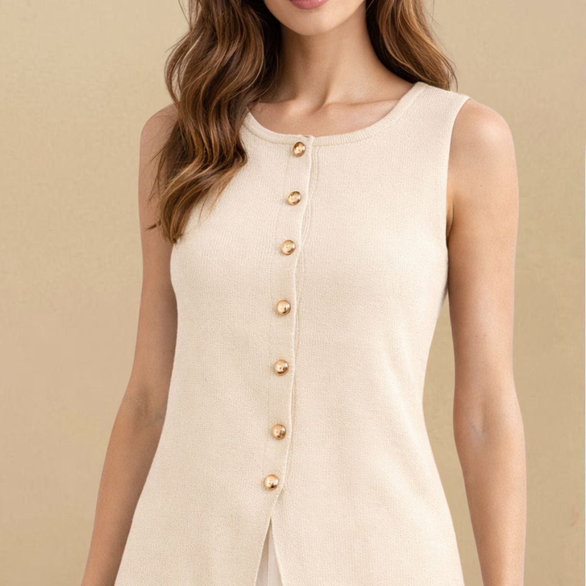 AMA OUTFITTERS - CHALECO TEJIDO KNIT VALENTINA