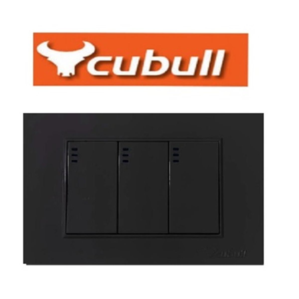 CUBULL - INTERRUPTOR TRIPLE COLOR NEGRO MARCA CUBULL MODELO L2-009