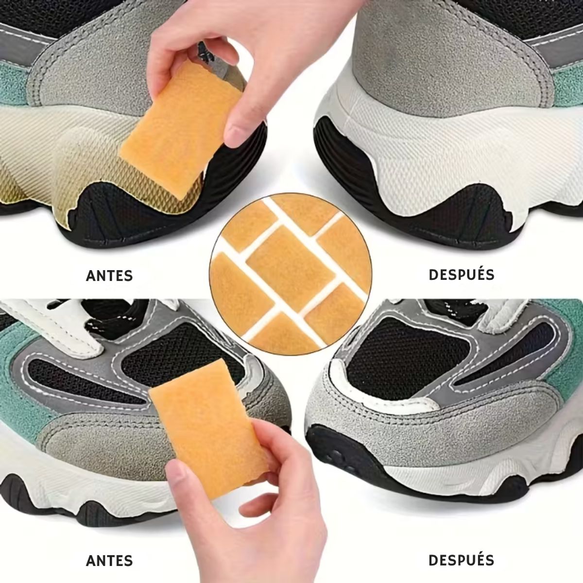 GENERICO - Borrador Limpiador  de Gamuza Nobuck Sueder Renovación de Zapatilla