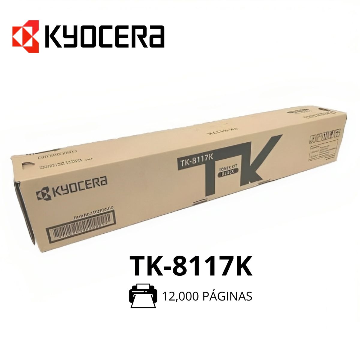 KYOCERA - TONER KYOCERA TK-8117K ECOSYS M8124CIDN BLACK 12,000 PÁGINAS