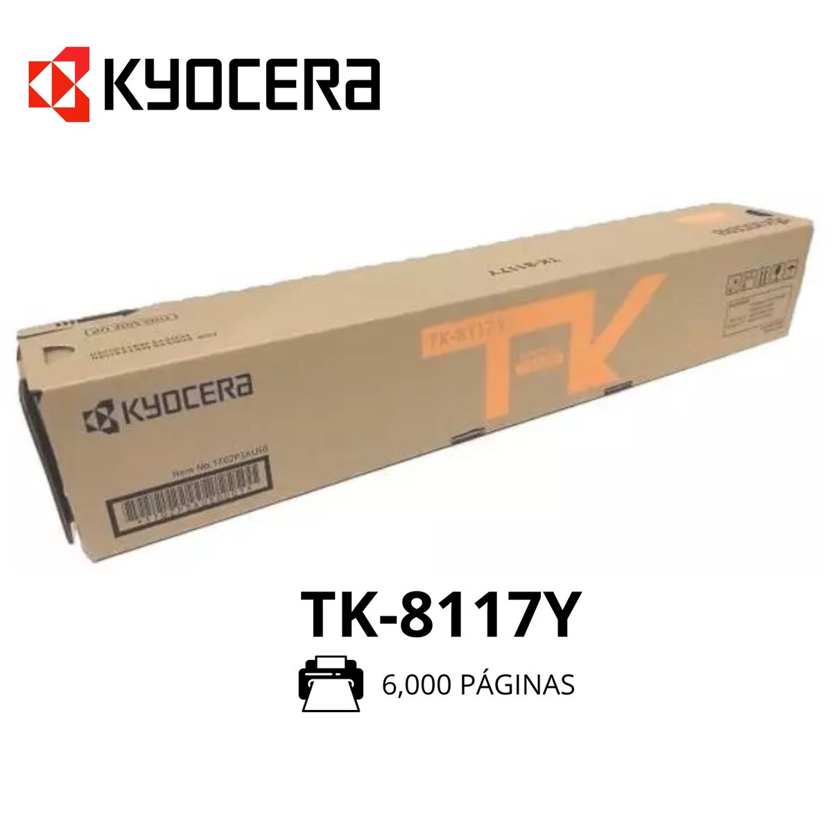 KYOCERA - TONER KYOCERA TK-8117Y ECOSYS M8124CIDN YELLOW 6,000 PÁGINAS
