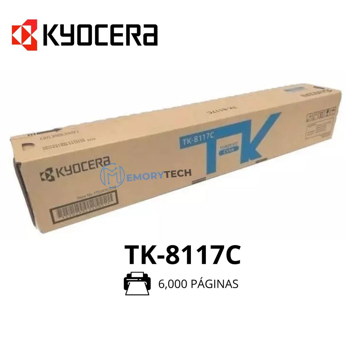 KYOCERA - TONER KYOCERA TK-8117C ECOSYS M8124CIDN CYAN 6,000 PÁGINAS
