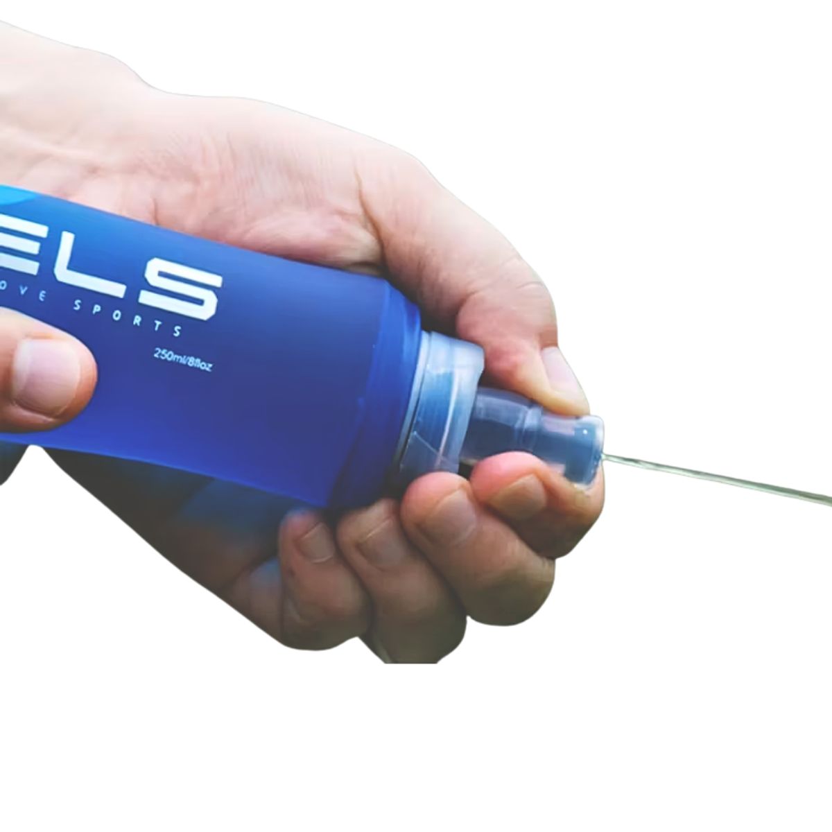 GENERICO - Botella flask de agua flexible enrollable deportivo hidratación running 250 ml