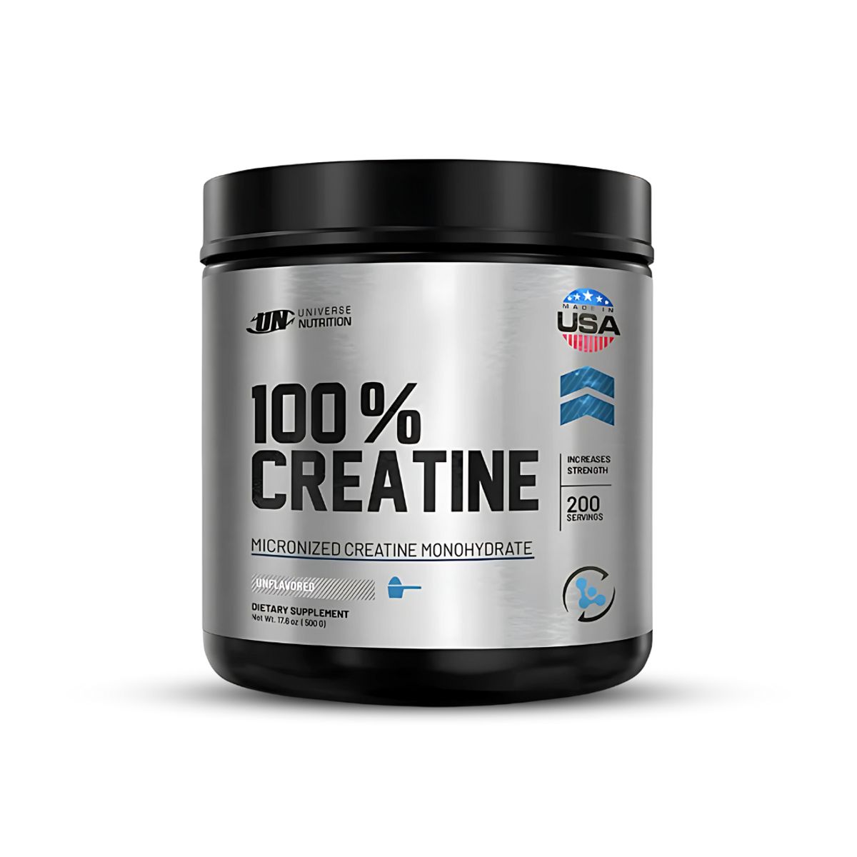 UNIVERSE NUTRITION - Creatina Universe Nutrition 500 g Monohidratada + Shaker + Straps