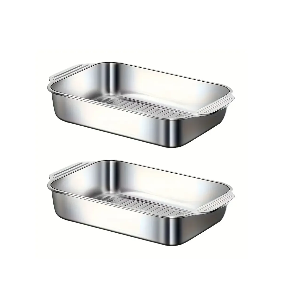 GENERICO - BANDEJA DE ACERO INOXIDABLE 41x24x8 CM