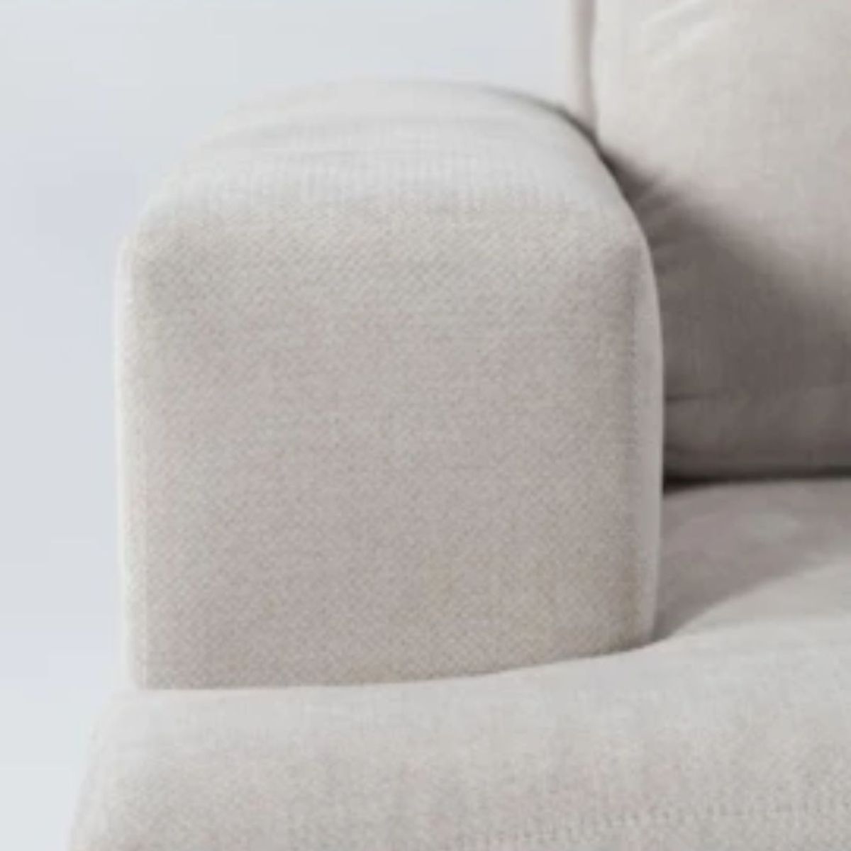 GENERICO - Juego de Sala Bonaterra 3-2-1 en Tela Chenille Antifluido con 4 Cojines Decorativos