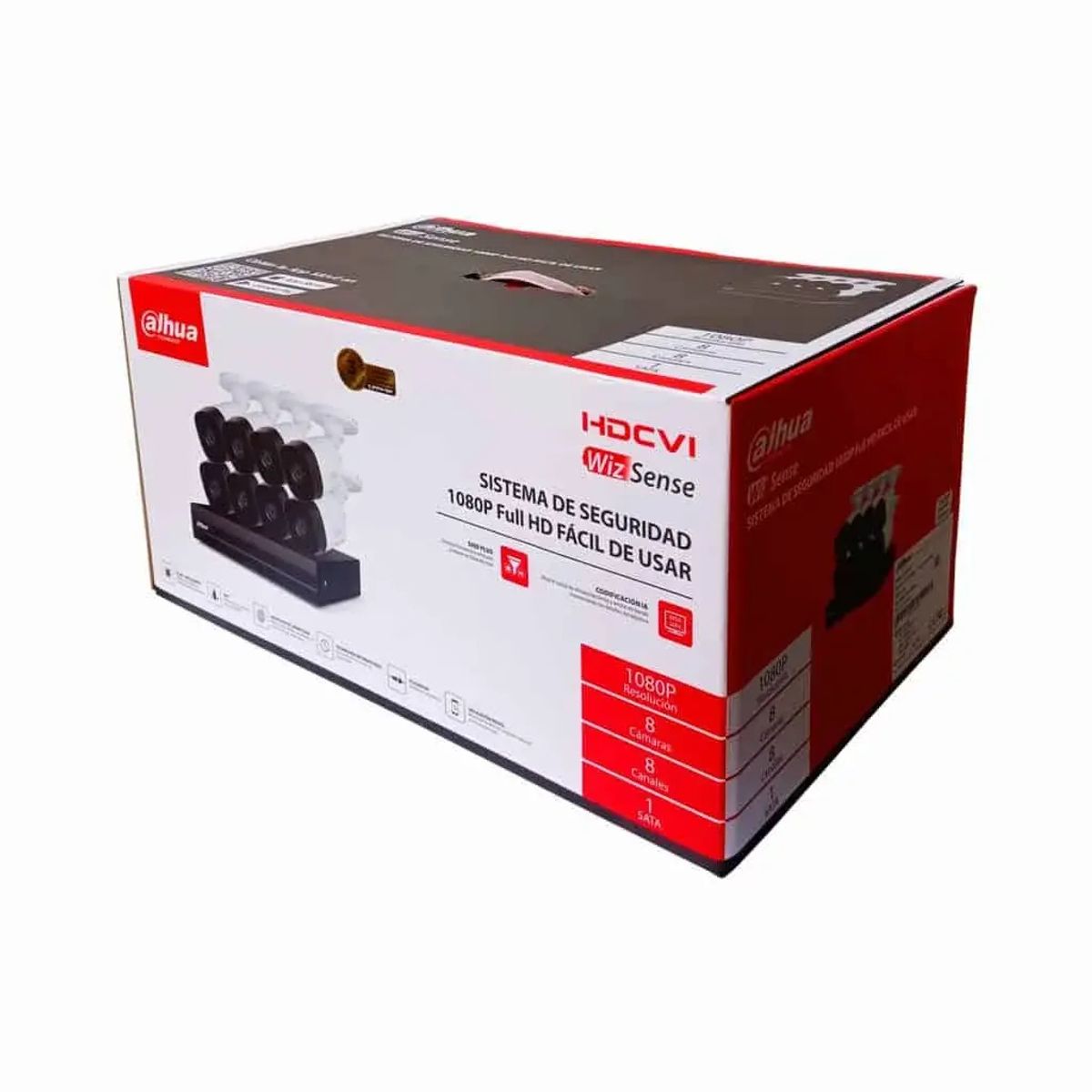 DAHUA - Kit Cámaras De Seguridad KIT-XVR8C8CH-1TB-IL