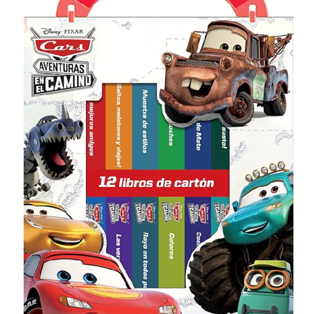 DISNEY PIXAR - Disney Pixar: Cars - Aventuras en el Camino - Mi Primer Biblioteca - 12 Libros De Carton