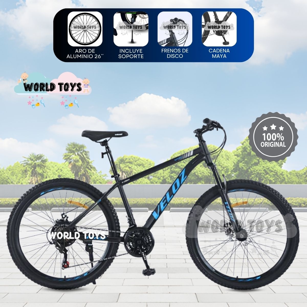 VELOX - Bicicleta Deportiva Aro 26 «ROMANI MTB» Edición Limitada Blue