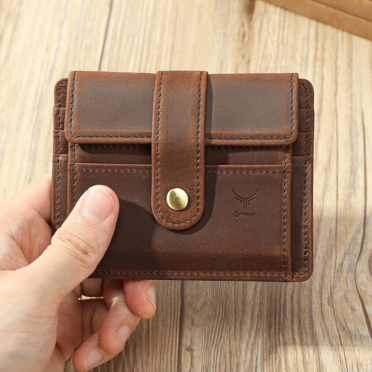ARMUZ - Tarjetero - Monedero de Cuero Vacuno Premium 1041