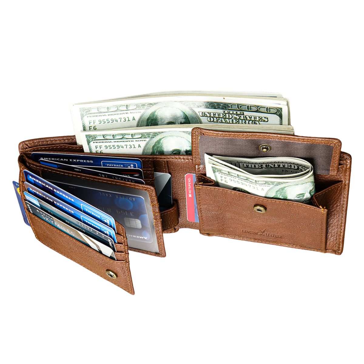 ARMUZ - Billetera Clásica de Cuero Vacuno con RFID 1166 Hombre