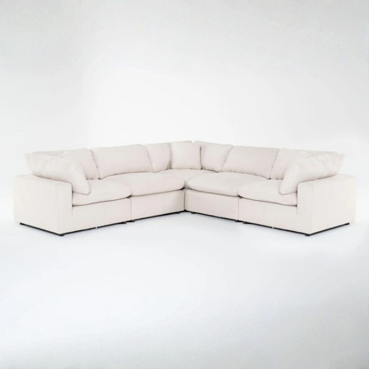 GENERICO - Seccional Madrid en Tela Chenille Antifluido con 4 Cojines Decorativos