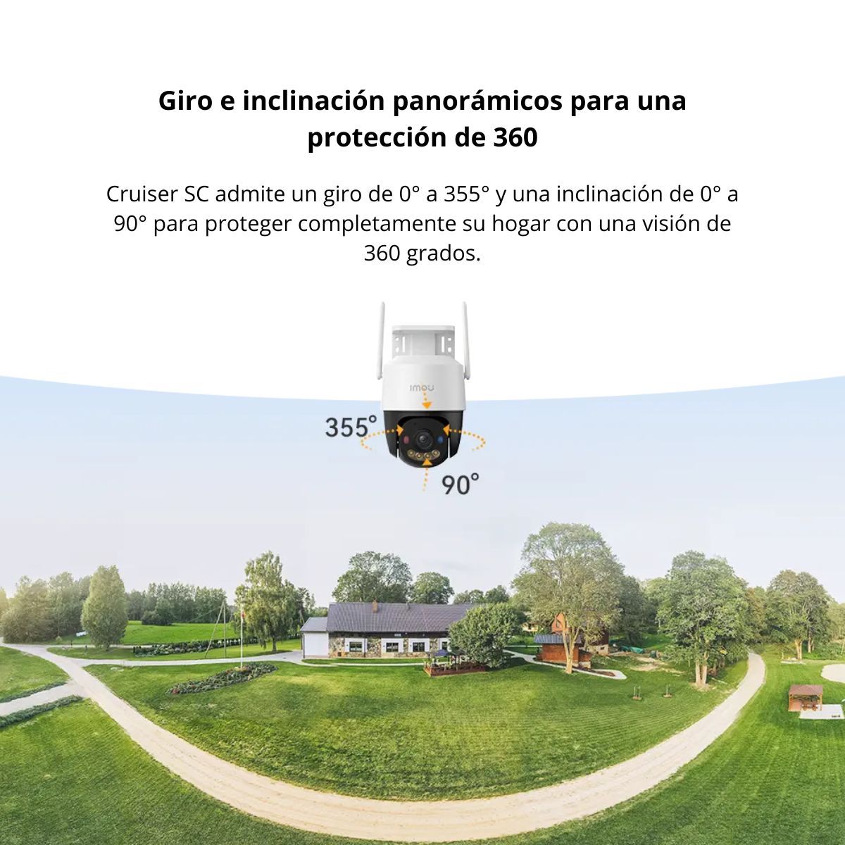 IMOU - Cámara seguridad Wifi Imou Cruiser SC Exterior Domo 360° 3K 5MP + Micro SD 64GB IPC-K7FN-5H0WE