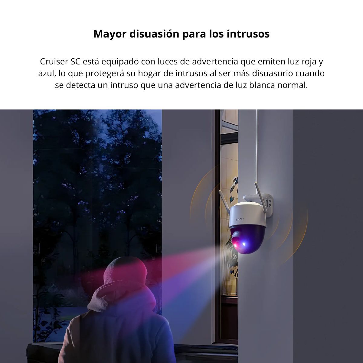 IMOU - Cámara seguridad Wifi Imou Cruiser SC Exterior Domo 360° 3K 5MP + Micro SD 128GB IPC-K7FN-5H0WE