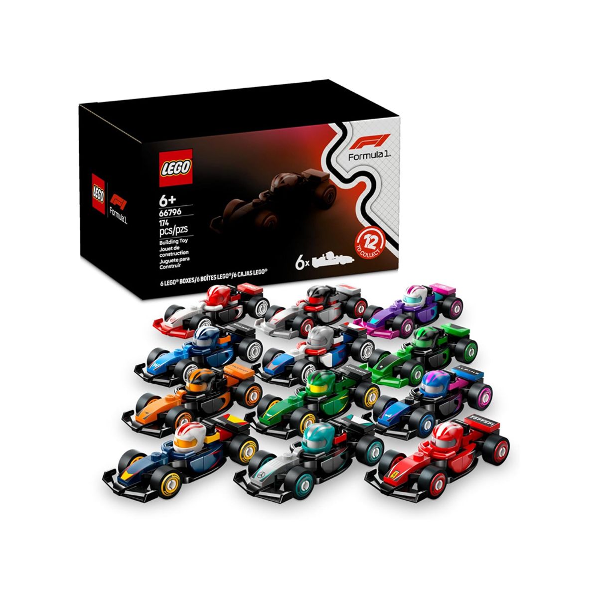 LEGO - LEGO F1 Collectible Race Cars 6 Pack Building Set 66796
